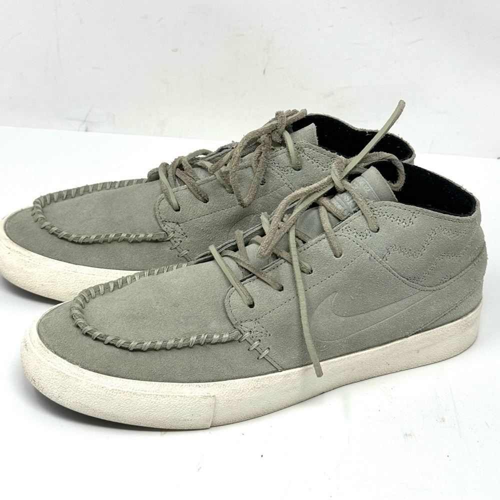 Nike SB Zoom Stefan Janoski Crafted MID Gray Green Sneakers Mens Size 9
